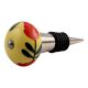 Red Flower Ceramic Wine Stopper (Pack Of One Piece)
